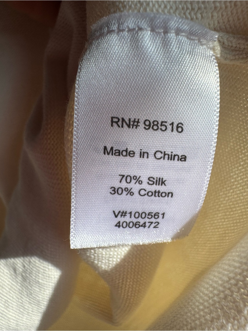 Coldwater Creek Silk Cotton Blend Ribbed Knit Tank Top Shell Cream SzM - Picture 6 of 6